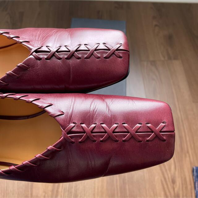 Jil Sander(ジルサンダー)の美品★JlL SANDER バレリーナDARK RED レディースの靴/シューズ(バレエシューズ)の商品写真