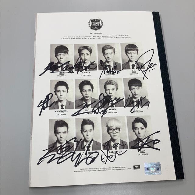 EXO XOXO Korean ver. メンバー 直筆サイン入 - K-POP/アジア