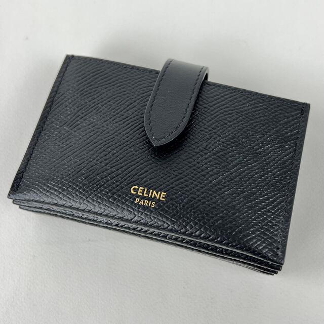 celine - セリーヌ カードケース CELINE アコーディオン 名刺ケース ブラック 黒