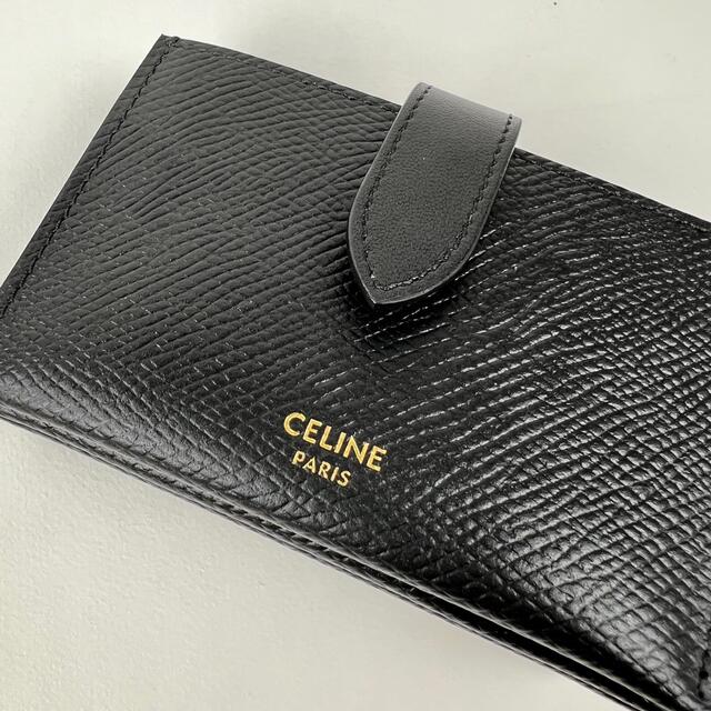 セリーヌ カードケース CELINE アコーディオン 名刺ケース ブラック 黒