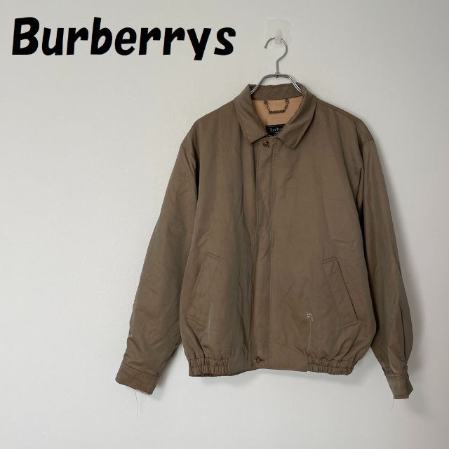 BURBERRY(バーバリー)の【人気】バーバリー ワンポイント刺繍 ブルゾン シルク混 オリーブグリーン L メンズのジャケット/アウター(ブルゾン)の商品写真