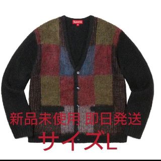 シュプリーム(Supreme)のBrushed Grid Cardigan black サイズL(カーディガン)