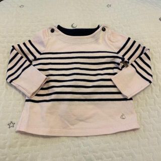 プチバトー(PETIT BATEAU)のPETIT BATEAU ボーダーカットソー 24m(シャツ/カットソー)