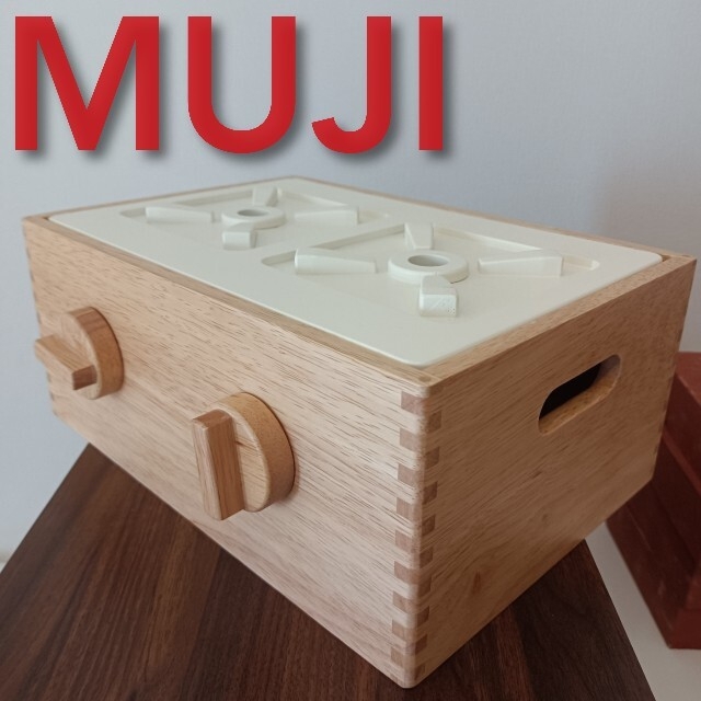 MUJI (無印良品)(ムジルシリョウヒン)の無印良品✨ボックス　コンロ　ガスレンジ型 キッズ/ベビー/マタニティのおもちゃ(知育玩具)の商品写真