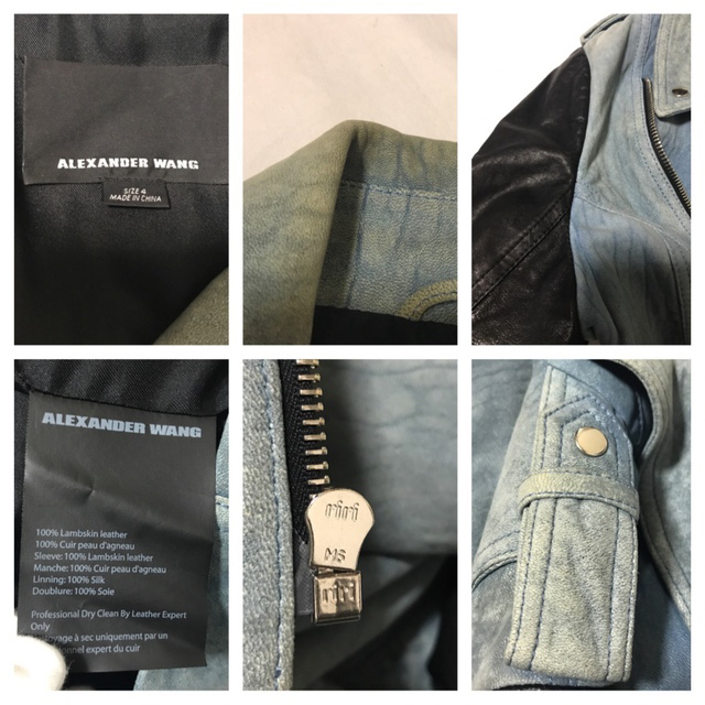 Alexander Wang(アレキサンダーワン)の本物 セレブ愛用者多数 アレキサンダーワン レザー ライダース ジャケット レディースのジャケット/アウター(ライダースジャケット)の商品写真