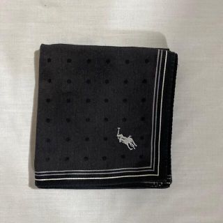 ポロラルフローレン(POLO RALPH LAUREN)のラルフローレン　ハンカチ　中古品　グレー　ポニー刺繍　#1680(ハンカチ/ポケットチーフ)