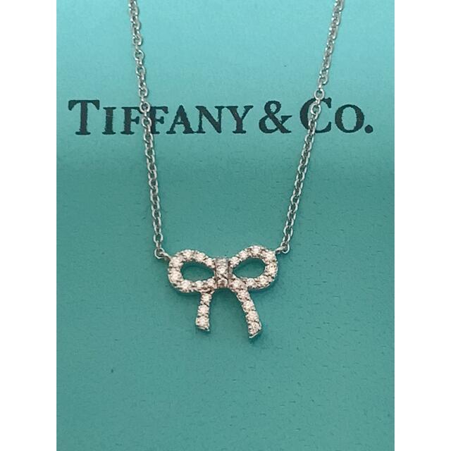 Tiffany & Co. - TIFFANY&Co. ティファニーメトロボウリボンダイヤモンドネックレス
