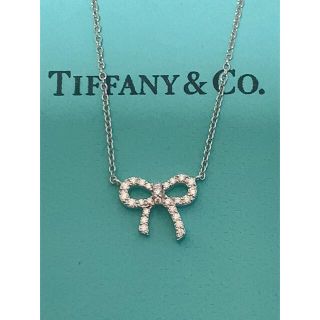 木造 ティファニー ネックレス リボン ダイヤモンド 刻印有り 本日限定