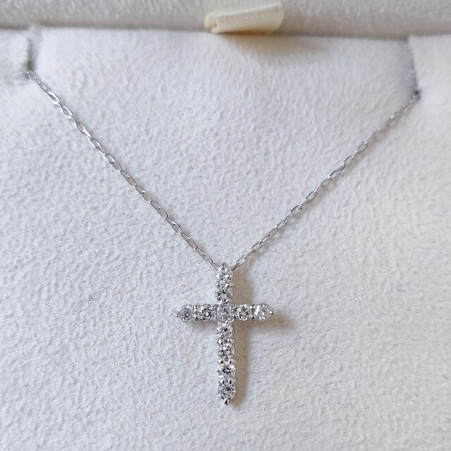 ダイヤモンド クロス ネックレス K18WG 0.20ct 1.3g | asace.co.nz
