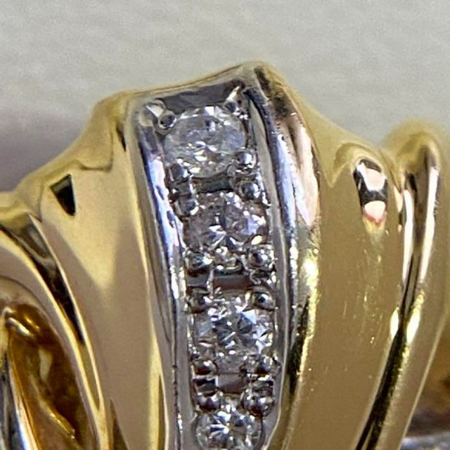 紫③ K18Pt900 幅広 天然ダイヤモンドリング 0.40ct サイズ18号 | www