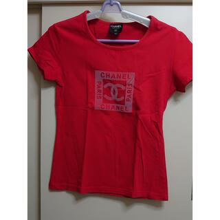 シャネル(CHANEL)のCHANEL シャネル ロゴ半袖Ｔシャツ 赤(Tシャツ(半袖/袖なし))