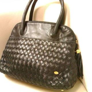 BALLY(バリー) 編み込みレザー ダークネイビー トートバッグ