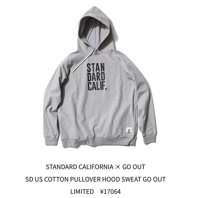 STANDARD CALIFORNIA - SD US COTTON PULLOVER HOOD SWEAT GO OUT