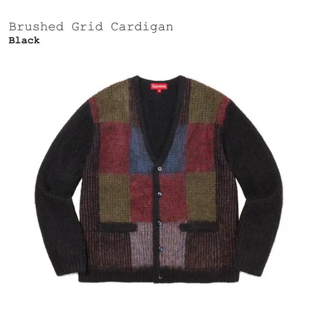 シュプリーム　Brushed Grid Cardigan L