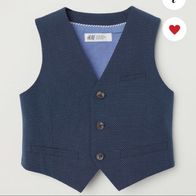 H&M(エイチアンドエム)のコットンスーツベストEUR104 キッズ/ベビー/マタニティのキッズ服男の子用(90cm~)(ドレス/フォーマル)の商品写真