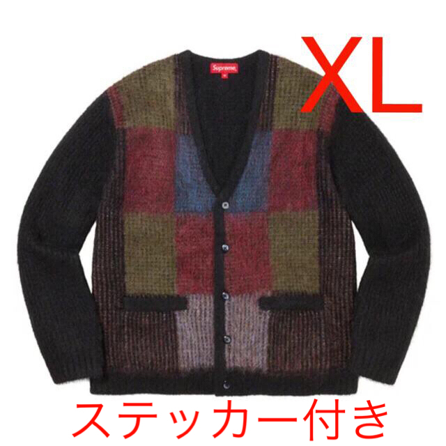 Supreme グリッド　Cardigan カーディガン 黒 XLトップス