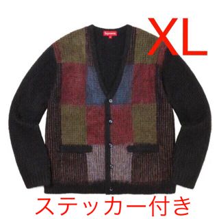 シュプリーム(Supreme)のSupreme グリッド　Cardigan カーディガン 黒 XL(カーディガン)