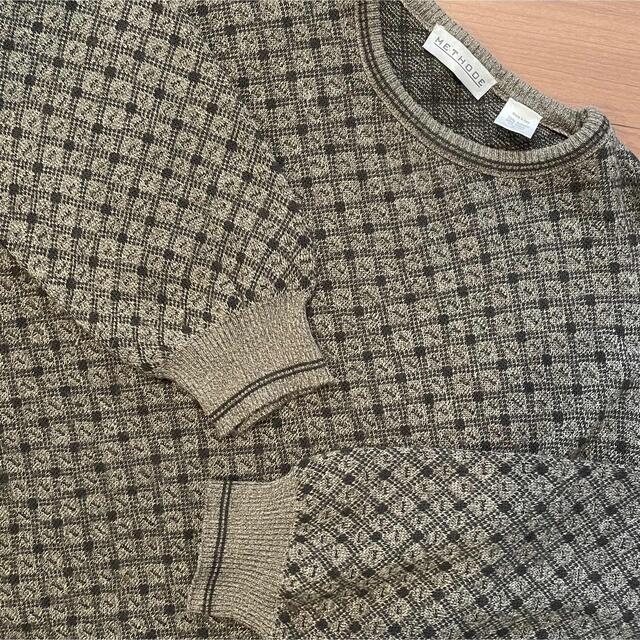 【JEZEQUEL】イタリア製 総柄ニット セーター 大きく開いた襟 EU