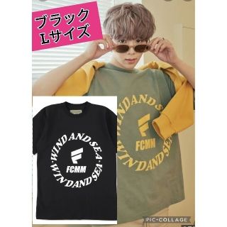 ウィンダンシー(WIND AND SEA)の即完売！新作！【WIND AND SEA×FCMM】コラボ  Tシャツ 黒(Tシャツ/カットソー(半袖/袖なし))