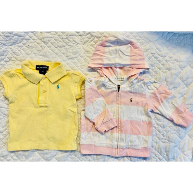 Ralph Lauren(ラルフローレン)のラルフローレン　女の子ベビー　パーカー70cm & ポロシャツ12M キッズ/ベビー/マタニティのベビー服(~85cm)(シャツ/カットソー)の商品写真