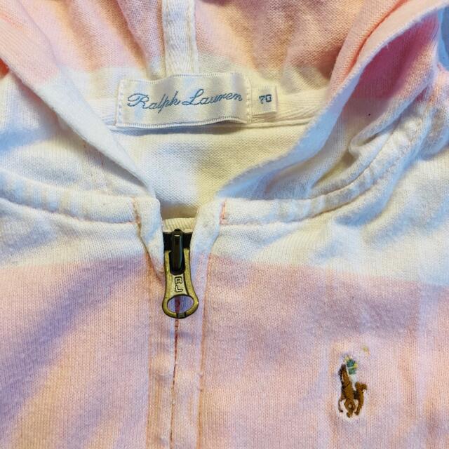 Ralph Lauren(ラルフローレン)のラルフローレン　女の子ベビー　パーカー70cm & ポロシャツ12M キッズ/ベビー/マタニティのベビー服(~85cm)(シャツ/カットソー)の商品写真