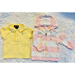 ラルフローレン(Ralph Lauren)のラルフローレン　女の子ベビー　パーカー70cm & ポロシャツ12M(シャツ/カットソー)