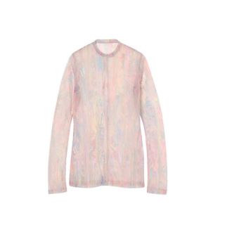 マメ(mame)のMarble Print Sheer Jersey Crew Neck Top (その他)