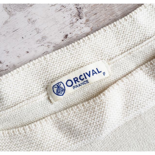 ORCIVAL(オーシバル)のORCIVAL オーシバル ☆ ウール ボーダー 7分袖 ニットワンピース F レディースのトップス(ニット/セーター)の商品写真