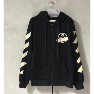 オフホワイト(OFF-WHITE)のオフホワイト OFF-WHITE 20SSテープアロー　ジップフーディ　パーカー(パーカー)