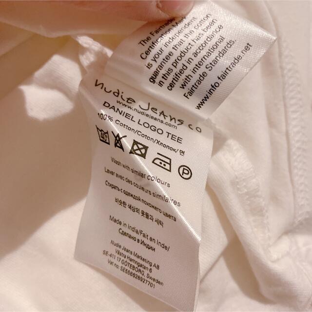 Nudie Jeans(ヌーディジーンズ)のケイ様専用！【nudie jeans】新品/ユニセックスロゴTシャツ白 メンズのトップス(Tシャツ/カットソー(半袖/袖なし))の商品写真