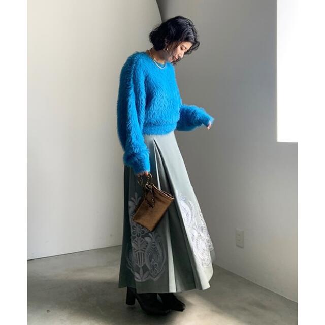 Ameri VINTAGE(アメリヴィンテージ)のRIBBON EMBROIDERY SKIRT　アメリヴィンテージ レディースのスカート(ロングスカート)の商品写真