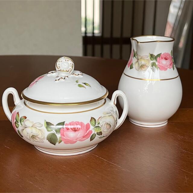 Royal Worcester(ロイヤルウースター)の【レア美品】ロイヤルウースター★ロイヤルガーデン★シュガー＆クリーマー インテリア/住まい/日用品のキッチン/食器(食器)の商品写真