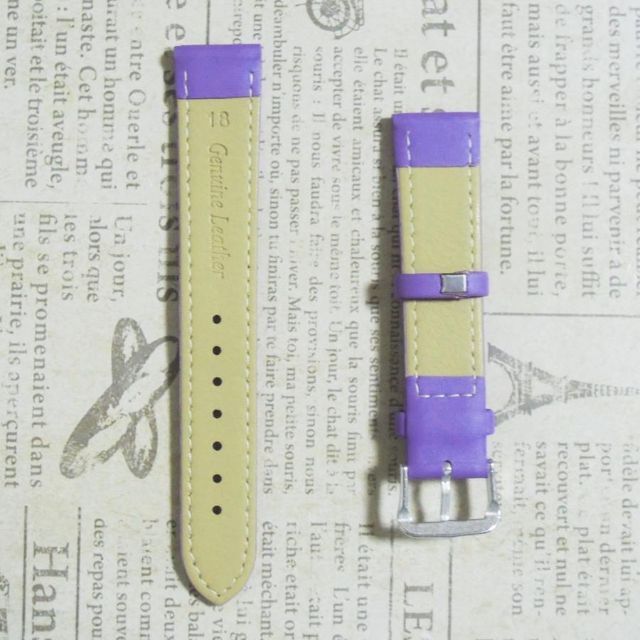 ★新型 幅１8mm腕時計 紫色 送料無料 メンズの時計(レザーベルト)の商品写真