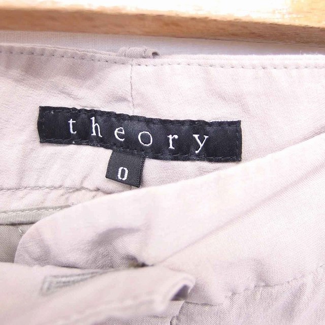 theory(セオリー)のセオリー スキニー パンツ 麻 リネン ジップフライ 薄手 0 ベージュ レディースのパンツ(その他)の商品写真