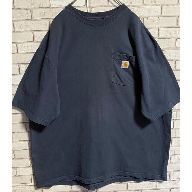 carhartt(カーハート)の90s 古着 カーハート ロゴタグ ポケットT ビッグシルエット ゆるだぼ メンズのトップス(Tシャツ/カットソー(半袖/袖なし))の商品写真