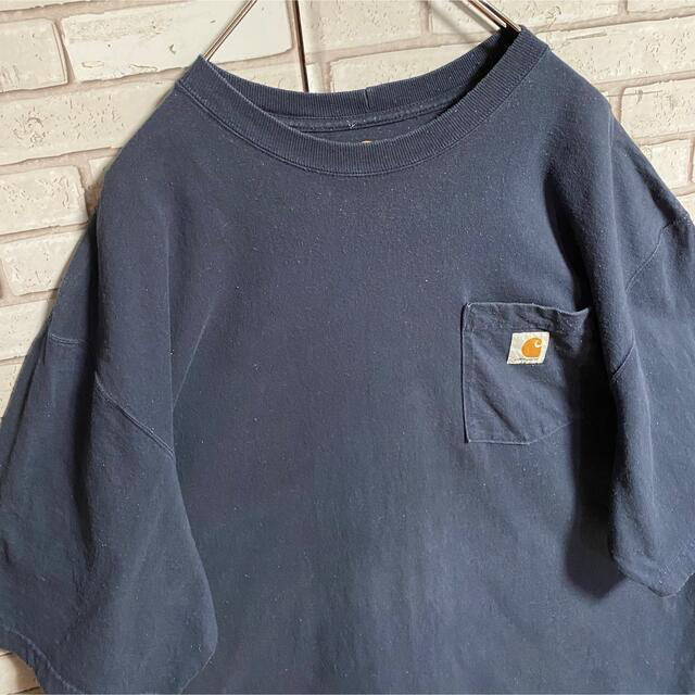 carhartt(カーハート)の90s 古着 カーハート ロゴタグ ポケットT ビッグシルエット ゆるだぼ メンズのトップス(Tシャツ/カットソー(半袖/袖なし))の商品写真