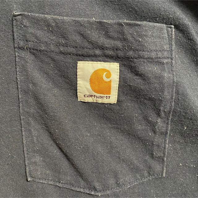 carhartt(カーハート)の90s 古着 カーハート ロゴタグ ポケットT ビッグシルエット ゆるだぼ メンズのトップス(Tシャツ/カットソー(半袖/袖なし))の商品写真