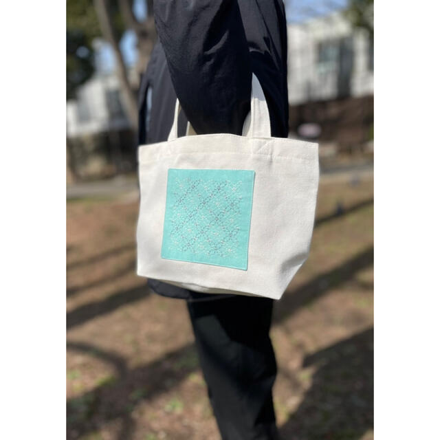 刺し子 刺繍 ランチバッグ ミニトートバッグ お財布バッグ 刺し子