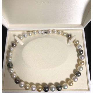 タサキ TASAKI 田崎 マルチカラー ストーン ダイヤ ネックレス ペンダント K18 WG × マルチカラーストーン × ダイヤ 0.21ct 8728