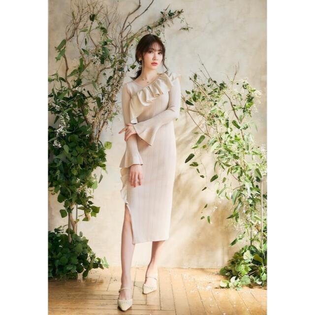 Herlipto ♡ Ruffle Wrap Rib Knit Dress