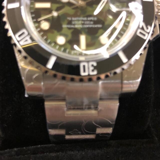 A BATHING APE(アベイシングエイプ)のBAPEX 1stCAMO TYPE1 アベイシングエイプ　サルマリーナ メンズの時計(腕時計(アナログ))の商品写真