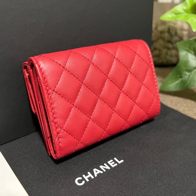 CHANEL シャネル 財布 3つ折り BOYシャネル レッド 美品 | www.norkhil.com