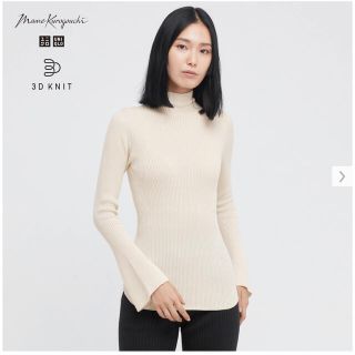 ユニクロ(UNIQLO)のUNIQLO マメクラコラボ　3Dリブハイネックセーター(ニット/セーター)