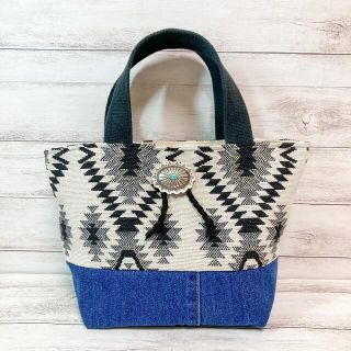 no.101 ハンドメイド ☺︎小さめトートバッグ☺︎オルテガ (バッグ)