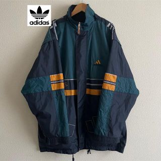 アディダス(adidas)のadidas 90s ナイロンジャケット リバーシブル ビッグシルエット 刺繍(ナイロンジャケット)