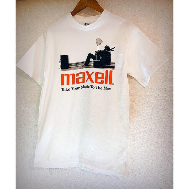 80-90'S maxell マクセル シルグルステッチ グラフィックTee