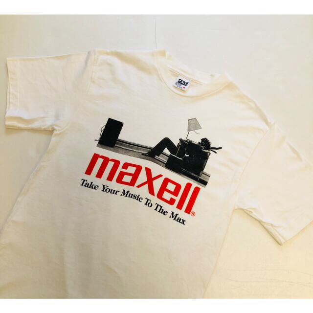 80-90'S maxell マクセル シルグルステッチ グラフィックTee