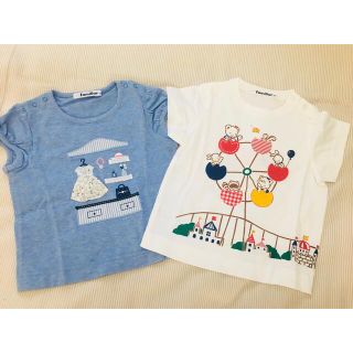 familiar - 【新品未使用】familiar ファミリア 半袖 Tシャツ 80cm水色 ...