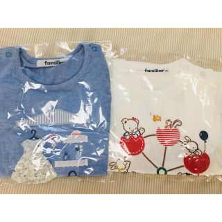 familiar - 【新品未使用】familiar ファミリア 半袖 Tシャツ 80cm水色 ...