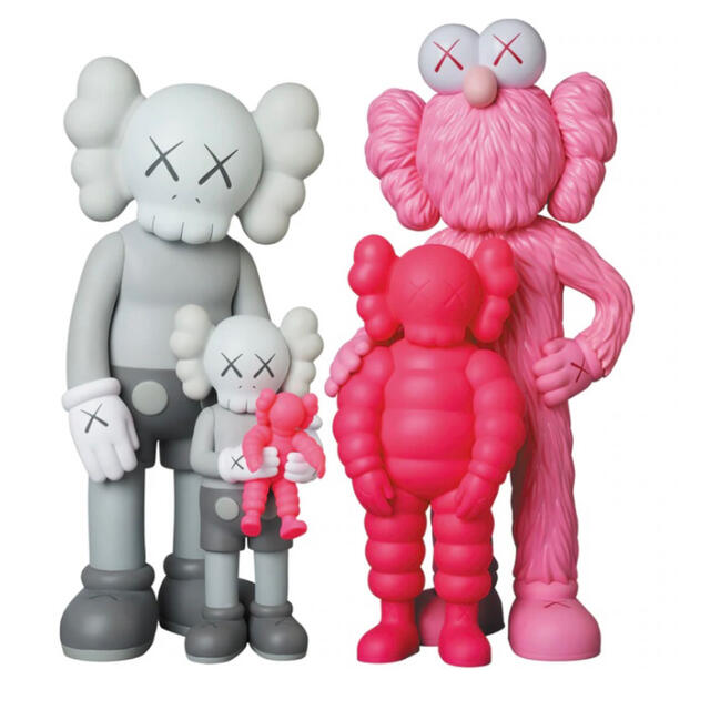 エンタメ/ホビーKAWS FAMILY GREY/PINK/FLUORO PINK